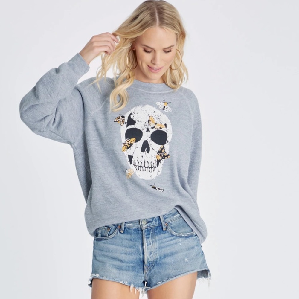 Wildfox Moth Skull Sommers Sweatshirt
